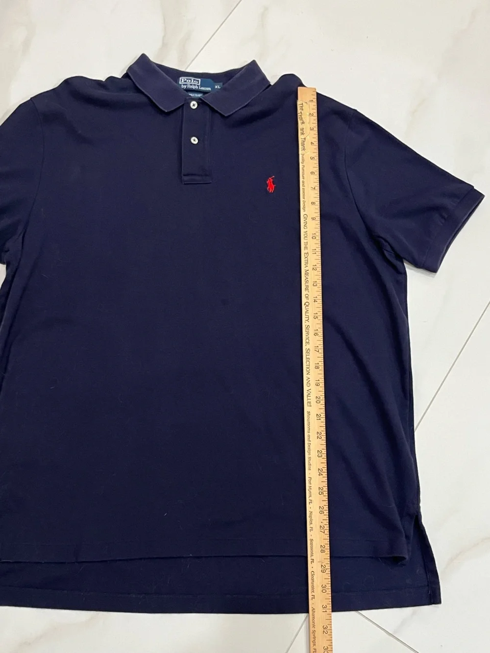 Polo by Ralph Lauren Navy Short-Sleeve Classic Polo with Red Pony xl